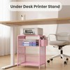 ECOLOVI Small 3 Tier Printer Stand for Under Desk, Height