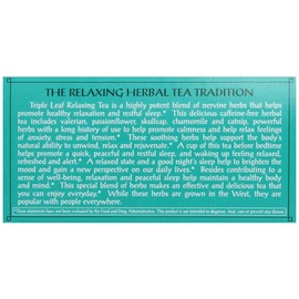 Triple Leaf Tea, Relaxing, 20 Tea Bags (Pack of 6)