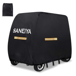 Mobility Scooter Covers for Outside Storage, 420D Oxford Fabric Scooter Rain Cover Waterproof, Elastic Strap and Reflective Strips, 3 Buckles with Storage Bag 57"*27"*39"
