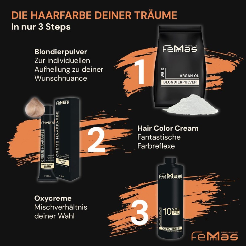 FemMas Bleaching Powder White 500 g I Bleaching Powder with