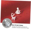 COLLBATH 1 Pair Women's Christmas Deer Earrings Silver Chunky Earrings