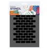 QBIX Brick Pattern Stencil for Painting on Wood, Canvas, Paper,