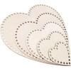 5 PCS Heart-Shaped Wooden Crochet Basket Bottoms, DIY Craft Basket