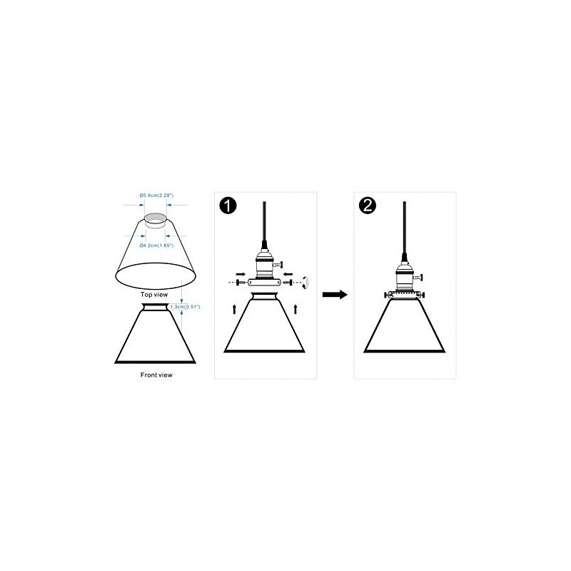 Permo Lighting Fixture Replacement Funnel Flared White Glass Shade
