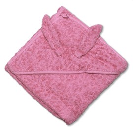 pippi Baby Organic Hooded Towel Swimwear Cover Up, berry