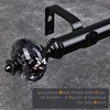 2 Pack Black Curtain Rod for Windows 28 to 48