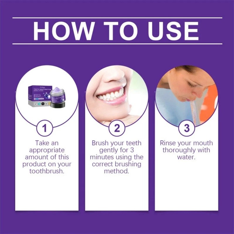 Oralhoe Teeth Whitening Mineral Powder for Tooth Restoration Teeth Whitening