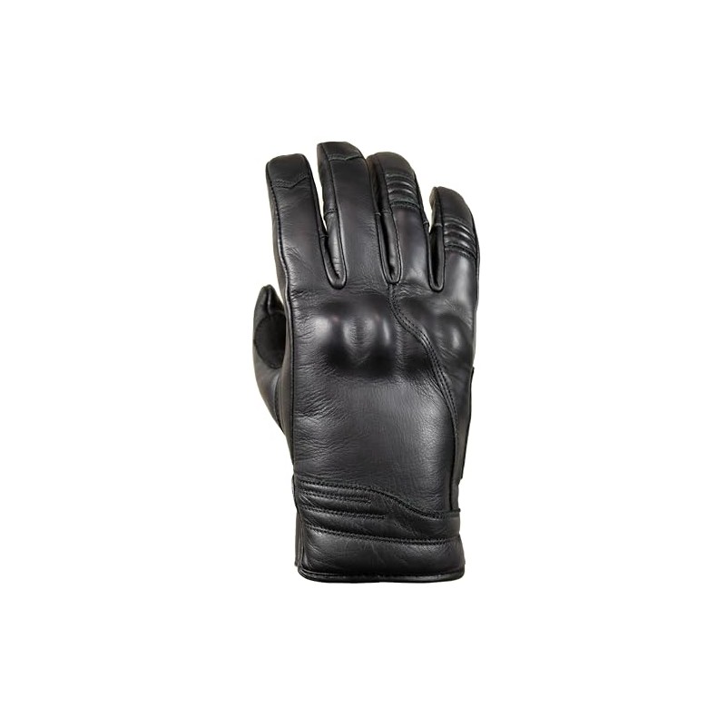 MDM Men's Leather Motorcycle Gloves, Retro Biker Gloves, Chopper, Touchscreen