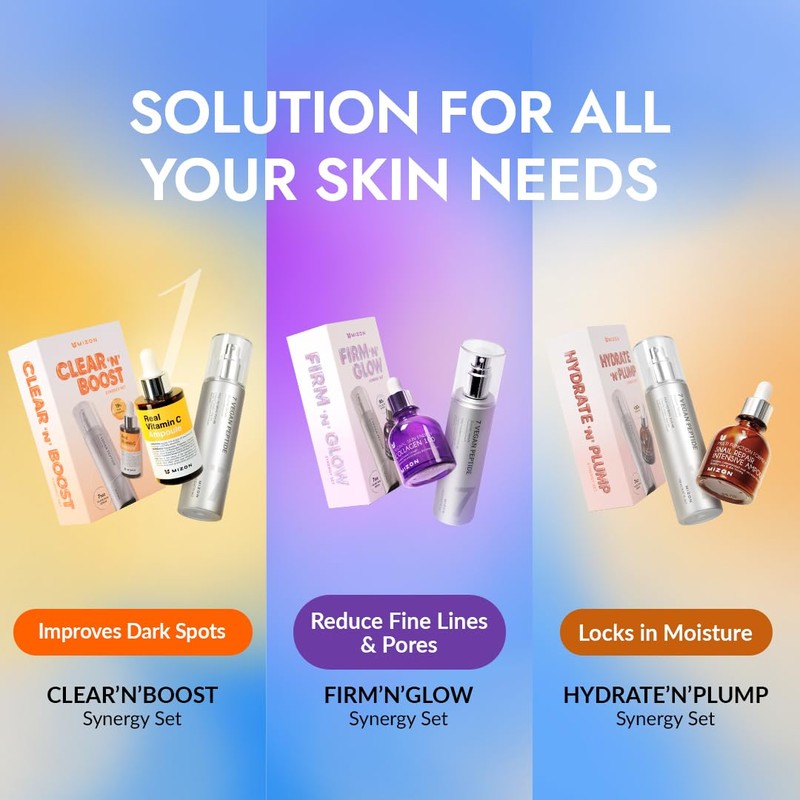 [MIZON] HYDRATE'N'PLUMP SNAIL SYNERGY SET - 7 Vegan Peptide Booster