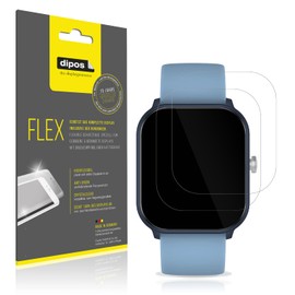 dipos FLEX 2 x Clear Screen Protectors Suitable for Ice-Watch Ice Smart Junior 3.0, 100% Display Cover, Anti-Shock, Fingerprint Compatible, Case-Friendly, Full Cover Screen Protector Film