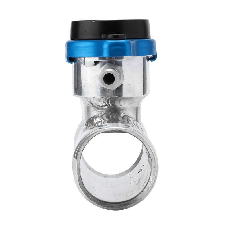 38mm/1.5in Inline Radiator Hose Filler Aluminum With Temperature Gauge for