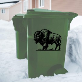 'Buffalo Standing' Clear Sticker Decal – Waterproof Film for Windows, Cars, Walls & Crafts, XL (460mm) (DC00143275)