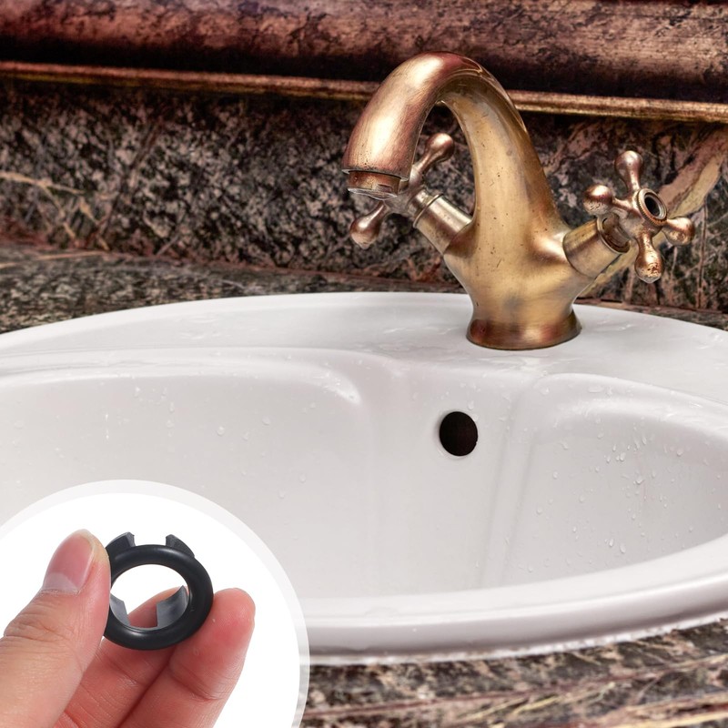 Sink Overflow Ring, 4 Pcs Bathroom Sink Overflow Trim Ring