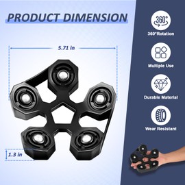 wayofcha Bowling Ball Cup, Rotating Bowling Ball Spinner for Cleaning, Spare Bowling Ball Stand - Effortless Cleaning & Polishing with 360° Rotation | Bowling Ball Holder for All Major Balls (Black)