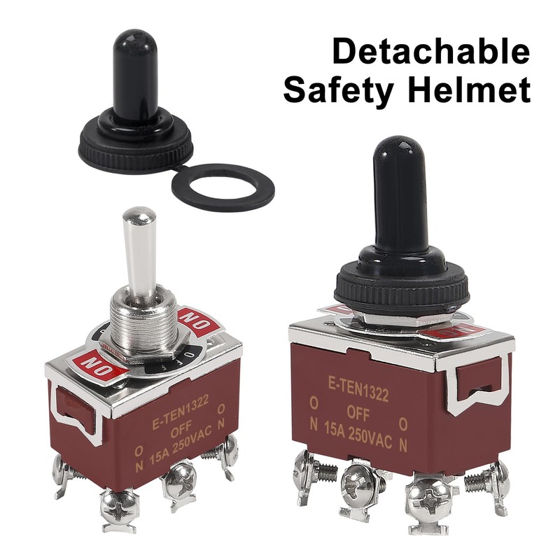 ACEIRMC 4Pcs Momentary Toggle Switch 12V DC 30A DPDT (ON)-Off-(ON)