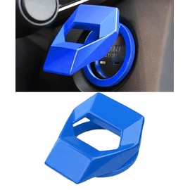 Flaconi Start Stop button Cover,Stop start Button Cover,Car Engine Start Button Cover,Push Start Button Cover,Engine Start Stop Button Cover,Fits Most Vehicles with Start Button(Blue)