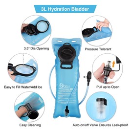 NOOLA Hydration Backpack with 3L TPU Water Bladder, Tactical Molle Water Backpack for Men Women, Hydration Pack for Hiking, Biking, Running and Climbing ,Army Green