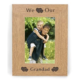 We Heart Our Grandad 6x4 Picture Photo Frame Photoframe For Birthday Love Fathers Day From Granddaughter Grandson