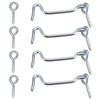 ZXUEZHENG 4Pcs 4 inches Cabin Hook Eye Latch Gate Door