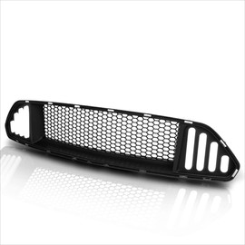 Honeycomb Mesh Front Bumper Upper Grille Grill w/LED Light Compatible with Ford Mustang 15-17,Black