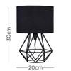 MiniSun Modern Small Satin Black Metal Basket Cage Table Lamp