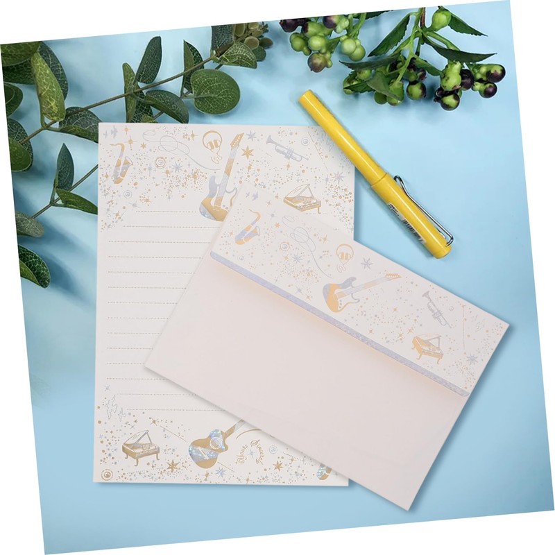 Operitacx 1 Set Gold-Plated Writing Paper Delicate Wedding Envelopes Envelopes