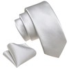 Barry.Wang Neckties for Boys Regualr Self-Ties Adjustable Handkerchief Set Uniform