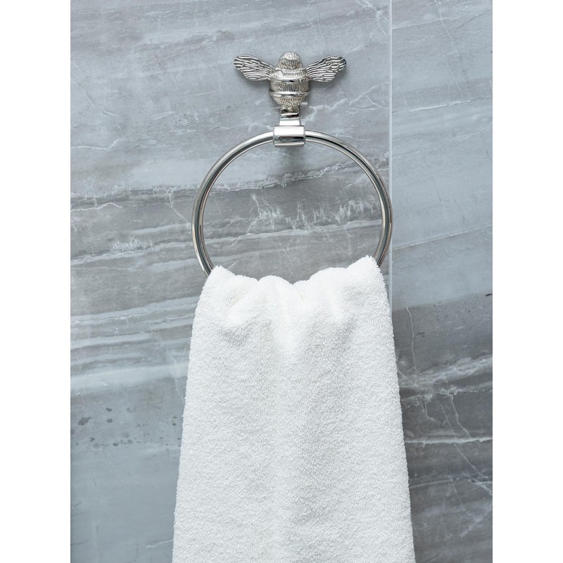 Brass bee Towel Ring - Solid brass bathroom towel rail