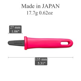 CANARY Box Opener Mini Cutter 5" [Non-Stick Coated Blade], Safety Package Opener Small Knife Tool, Safe Serrated Japanese Stainless Steel Blade, Pink, Made in JAPAN
