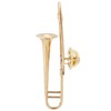 Mini Unique Gold Plating Musical Instrument Brooch Gift Decoration with