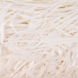 Berolle 100 Grams Raffia Paper Shreds Raffia Gift Filler Paper Shreds Shredded Paper for DIY Gift Packaging Party Supplies Accessories Decorations (Cream)