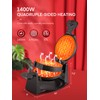 Waffle Maker, 1400W Double Belgian Waffle Iron 180° Flip, 8