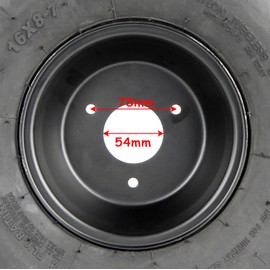 ELANER 16x8-7 ATV Wheels, 16x8-7 Tubeless Tires for Kazuma Quad ATV Go Kart UTV 150CC Off Road Tyres 3 Holes set of 2