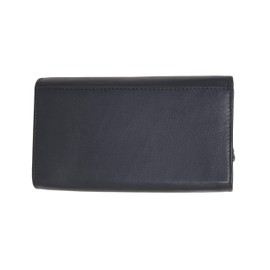 MORUCHA Clutch Wallet for Women Genuine Leather RFID Blocking High Capacity Cardholder M90 (Black)