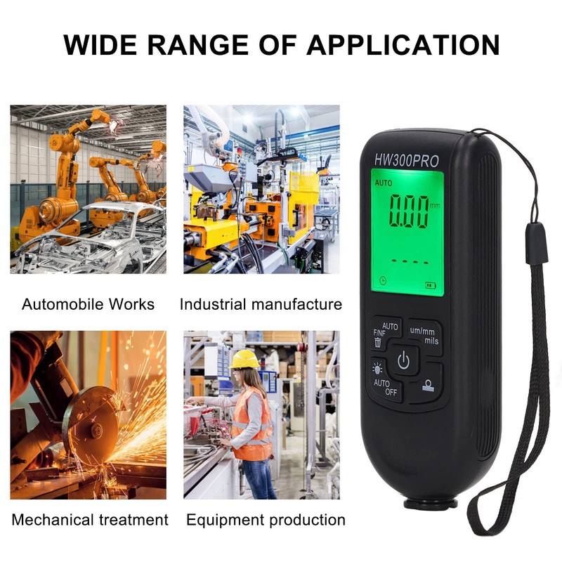 Goshyda Digital Coating Thickness Gauge, Portable Paint Thickness Meter, Automatic