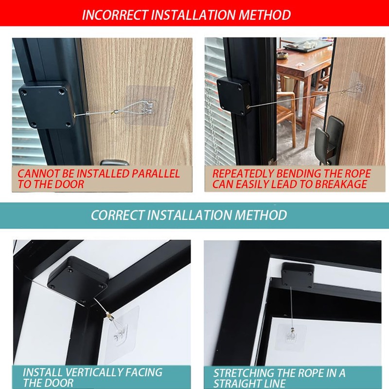 Automatic Punch-Free Sensor Buffer Door Closer, Quietly Close The Door
