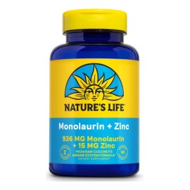 Nature's Life Monolaurin Plus Zinc 936 Mg 90 Cápsulas