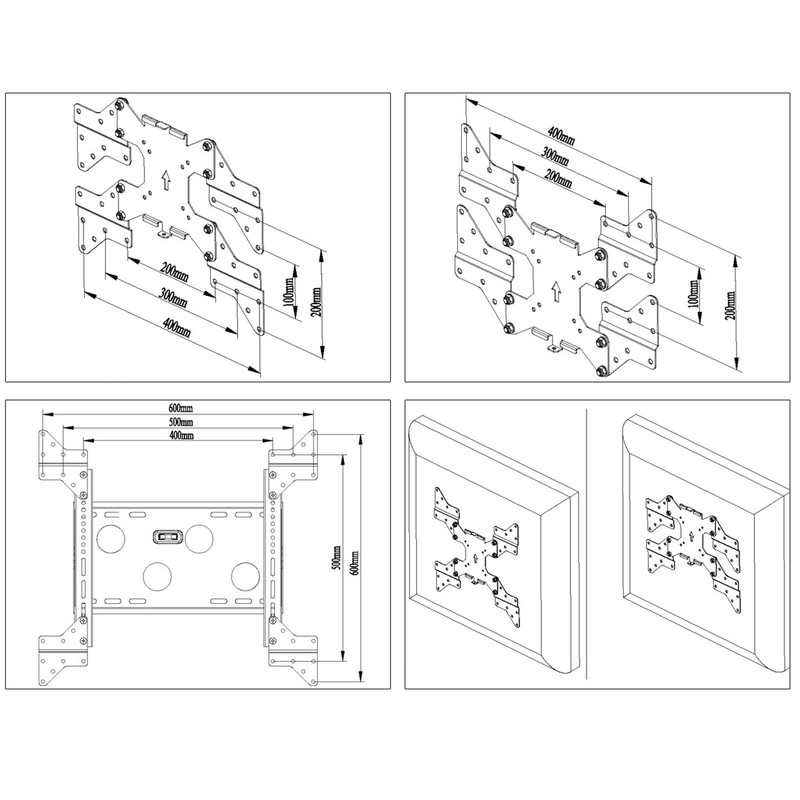 Drall VESA Adaptor Plate for LED LCD Plasma Curved OLED
