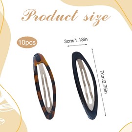 20PCS Oval Large Snap Hair Clips Strong Hold and Classic Style Metal Snap Barrettes Hair Clips for Long Lasting Use Hair Accessories for Women Vintage Charm and Secure Grip for Casual or Formal Looks