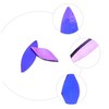 CORHAD 35pcs Iridescent Glass Petal Tiles Leaf-Shaped DIY Craft Supplies