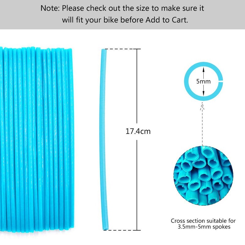 36 pcs Universal Wheel Rim Spoke Covers Wheel Spoke Protector
