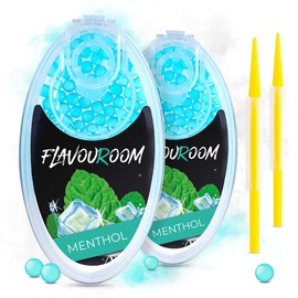 Flavouroom - Premium Menthol Capsules Set of 200 | DIY Menthol Filter for Unforgettable Flavour Taste | Includes Box for Storing Aromatic Click Tubes Balls