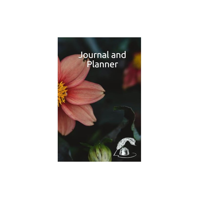 Journal and Planner: Dark Pink Flower