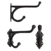 Fuxxer® Rustic Iron Hooks, Coat Hooks, Wall Hooks, 21 x
