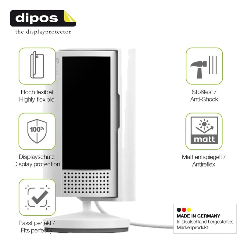 dipos FLEX 2x Schutzfolie matt passend für Ring Indoor Camera