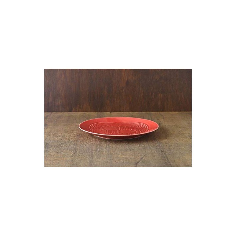 Yamani 52190621 Medium Plate, Red, 19.2 Tied