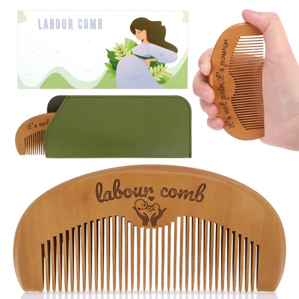 Kaempe Labour Birthing Comb, Wooden Birth/Wave Comb, Labour/Postpartum Essentials, Perineal