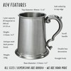 Wentworth Pewter 1 Pint Antique Fancy Handle Tankard (with Engraving)