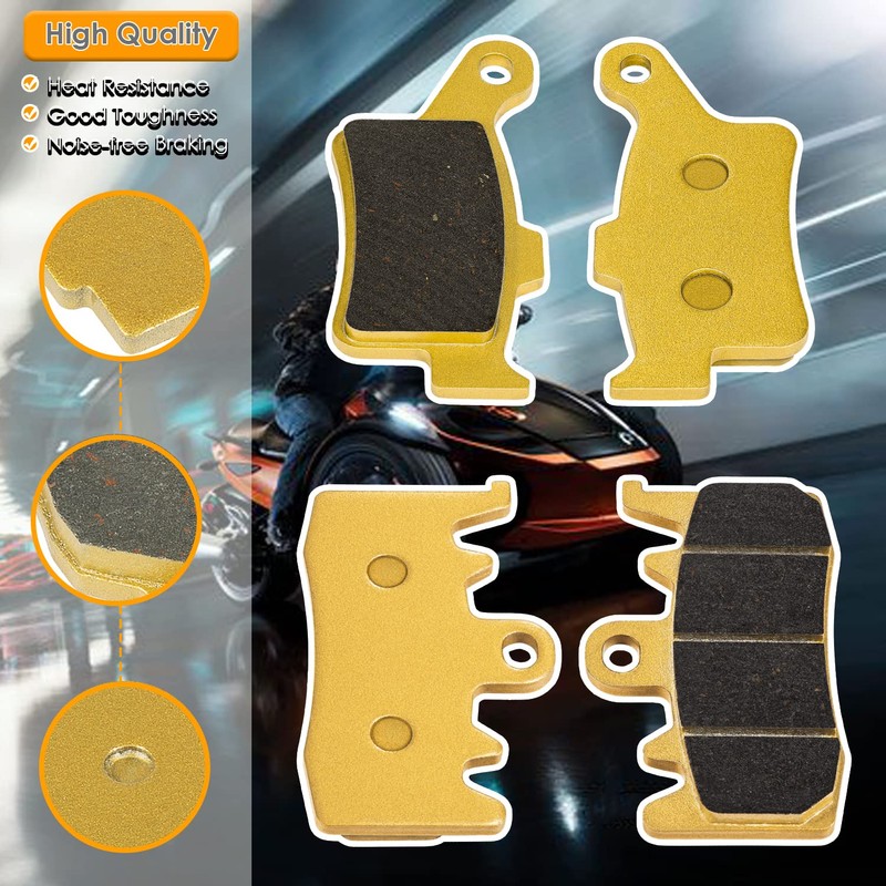 Front + Rear Brake Pads for 2008-2012 Can Am Spyder