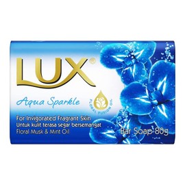 Lux Lux Aqua Sparkle Soap Bar with Floral Musk and Mint Oil, 80g x 12